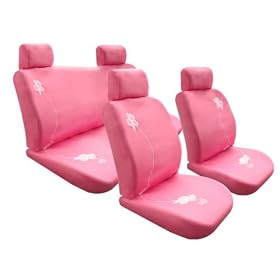 Univerisal Full Set Car Seat Cover Flat Cloth Red/black 112
