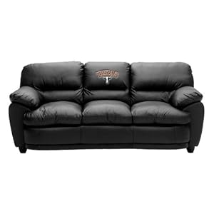 Black Leather Sofa Couch University of Texas Longhorns