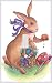 Easter Bunny Painting the Egg Decorative Switchplate Cover