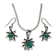 Sell Jewelry Ring And Pendant Sets Sterling Silver With Onyx Gemstones 18 Grams
