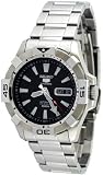 Buy Seiko Black Dial Stainless Steel Automatic Mens Watch SNZH11 at amazon.com