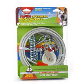 Four Paws Pet Products 50 Feet Cable Trolley 950lb - Red