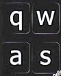 ENGLISH US LARGE LETTERING (LOWER CASE) KEYBOARD STICKERS BLACK NON TRANSPARENT