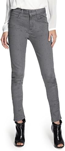 GUESS by Marciano Women's The Skinny No. 65 High-Waisted Jean in Grey Rhinestone Wash