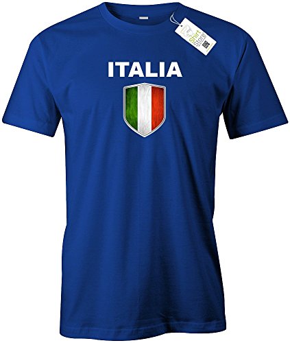 ITALIA WAPPEN – ITALIEN – HERREN – T-SHIRT in Royalblau by Jayess Gr. XL