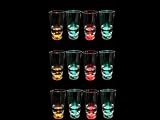Flashing Coloured 2 Oz Led Party Shot Glasses - Box Of 12