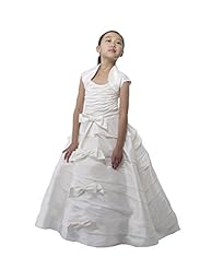 Girls Satin  Lace  Cap Sleeves Short Sleeves Queen Anne Neck Short  Ball Gown Pageant Dress/Party Dress  With a Bow(s)