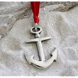 Pewter Anchor Nautical Navy Christian Christmas Ornament and Holiday Decoration