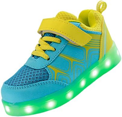 RIY Kid Boy Girl USB Charging Sneakers Light Up Shoes with LED Flashing