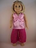 Pink Halter Top and Hot Pink Sequined Pants Designed for 18 Inch Doll Like the American Girl Dolls