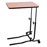 Adjustable Height & Angle Overbed / Chair Table with Two Wheeled Castors