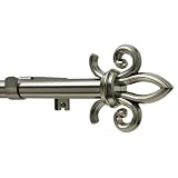 Levolor Fleur Silhouette Rod Set, Satin Nickel, 3/4-Inch Diameter, 66 to 120-Inch Width