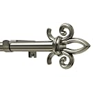 Levolor Fleur Silhouette Rod Set, Satin Nickel, 3/4-Inch Diameter, 66 to 120-Inch Width