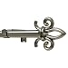 Levolor Fleur Silhouette Rod Set, Satin Nickel, 3/4-Inch Diameter, 66 to 120-Inch Width