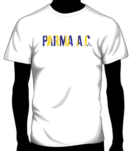 Parma F.C. Basic Logo Tee, Adult Medium - White