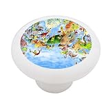 Dr Suess - A Plethora of Fish Decorative High Gloss Ceramic Drawer Knob