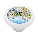 Dr Suess - A Plethora of Fish Decorative High Gloss Ceramic Drawer Knob
