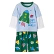 Toddler Boys' Just One Year 2pc Long-sleeve Spaceship/World PJ Set - Green/Light Blue