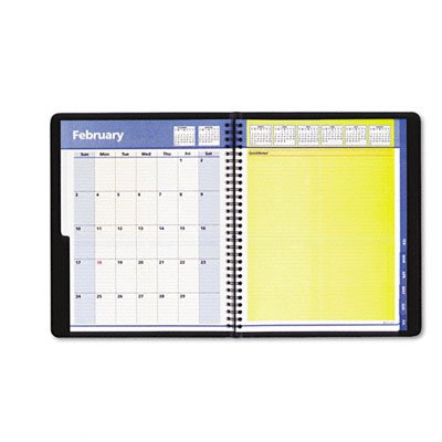 QuickNotes Recycled Weekly/Monthly Planner, 8-Inch x 9 7/8-Inch, Black, 2011/2012 (76-11-05)