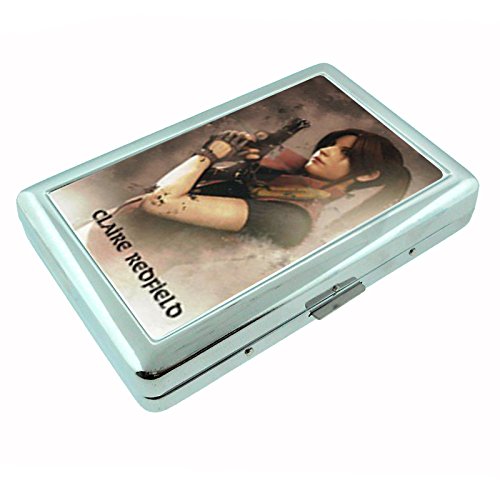 New Product CLAIRE REDFIELD RESIDENT EVIL Silver Cigarette Case D-035