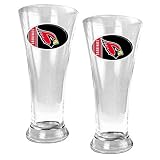 Arizona Cardinals NFL 2pc 16oz Pilsner Glass Set
