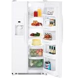 Review GE  / GE GSS20GEWCC 20.0 cu. ft. Side-by-Side Refrigerator with 3 Glass Shelves, Gallon Door Storage and External Water/Ice Dispenser & Temperature Controls: Bisque