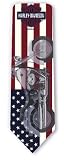 Harley Davidson Fat Boy with Flag Ties