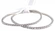 Bracelet Set (2 pc) - (B282) - Plus Size Stretch - Swarovski TM Crystals ~ Clear (8")