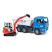 Bruder Man Tipping Container Truck With Schaeff Mini Excavator