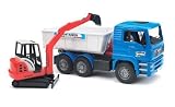 Bruder Man Tipping Container Truck With Schaeff Mini Excavator