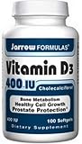 Jarrow Formulations Jarrow Vitamin D3 400iu, 100gels (Pack of 4)