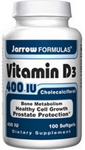 Jarrow Formulations Jarrow Vitamin D3 400iu, 100gels (Pack of 4)