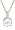Platinum Overlay Sterling Silver "100 Facets Collection" Round Cubic Zirconia Solitaire Drop Pendant w/ Three-Stone Cubic Zirconia Bale