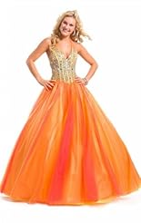 Lace Crystals Applique Crystal Beaded Backless Chiffon/Taffeta/Tulle Prom Dress 