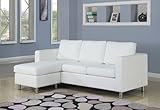 ACME 15068 Kemen Reversible Chaise Sectional with White Bycast PU