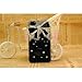3D Bling Crystals Rhinestones Bow Case Cover for Apple iPhone 4 4S Black