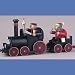 Produkt-Bild: KWO R&auml;uchermann Erzgebirge Lokf&uuml;hrer mit Eisenbahn 2tlg. 22cm