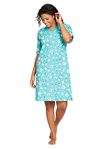Dreams & Co. Women's Plus Size Short Knit Sleepshirt