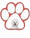 Bichon Frise Dog Paw Magnetic Note Pads
