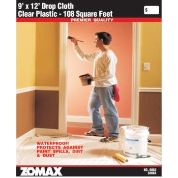 Plastic Drop Cloth 9' X 12'. Case Pack 48