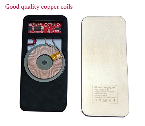 Parall Portable Ultra-Slim Qi-Enabled Wireless Aluminum Charging Pad - Black & Gold