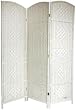 Most Popular Room Dividers & Floor Screens - 6ft. Tall Diamond Weave Natural Fiber Folding Screen - Natural - 3 Panel Size