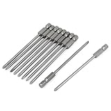 Uxcell　プラスドライバービット　金属　グレー　105g　磁気　フィリップス　100mm