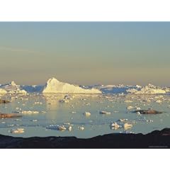 Coast Near Town of Ilulissat at 2.30 Am Enjoying the Midnight Sun in Summer, Polar Regions