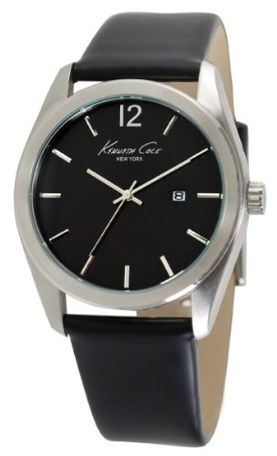 Kenneth Cole New York Men's KC1596 Quartz Analog Black Leather Watch