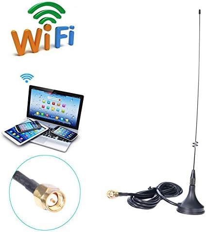 Seaidea High Gain 4G LTE Antenna Wireless Network Antenna wifi Signal Booster Amplifier Modem Directional Adapter With 3M Cable SMA Male Connector for Mobile Hotspot(Black)