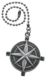Lazart® Compass Rose Pewter Pull Chain for Ceiling Fans, Lamps & Lighting