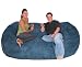7.5-feet Xx-large Navy Cozy Sac Foof Bean Bag Chair Love Seat