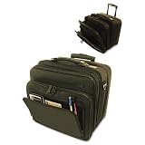 STEBCO 263700BLK - Computer Bag on Wheels, Ballistic Nylon, 16 x 9 x 14-1/2, Black
