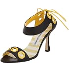 [マノロブラニク] Manolo Blahnik バイカラーデザインサンダル